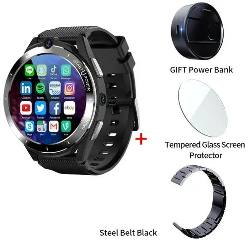 4G Smart Watch Android 11.0 Wifi Dual Camera Touch Screen Men 6G+128G  Watches