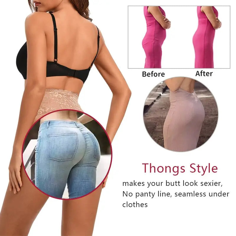 High Waist Thong Panty Shaper Tummy Slim Body Shaper G-string